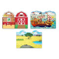 Creativos personalizados princesa Farm Safari Pirata reutilizable puffy Sticker Play Sets